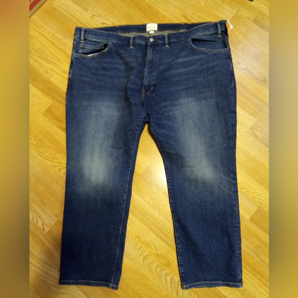 Men's Slim Stretch Jeans in Dark Blue Wash